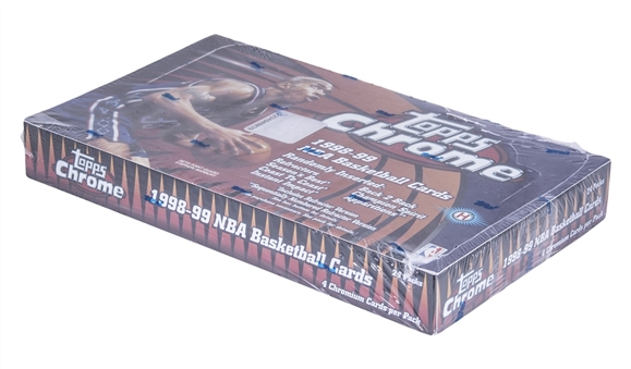 1998/99 Topps Chrome NBA Basketball Factory Sealed Unopened Hobby Box (24 Packs) – Potential Dirk Nowitzki Rookie Cards!